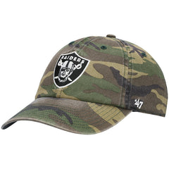 Las Vegas Raiders '47 Woodland Clean Up Adjustable Hat - Camo Hats