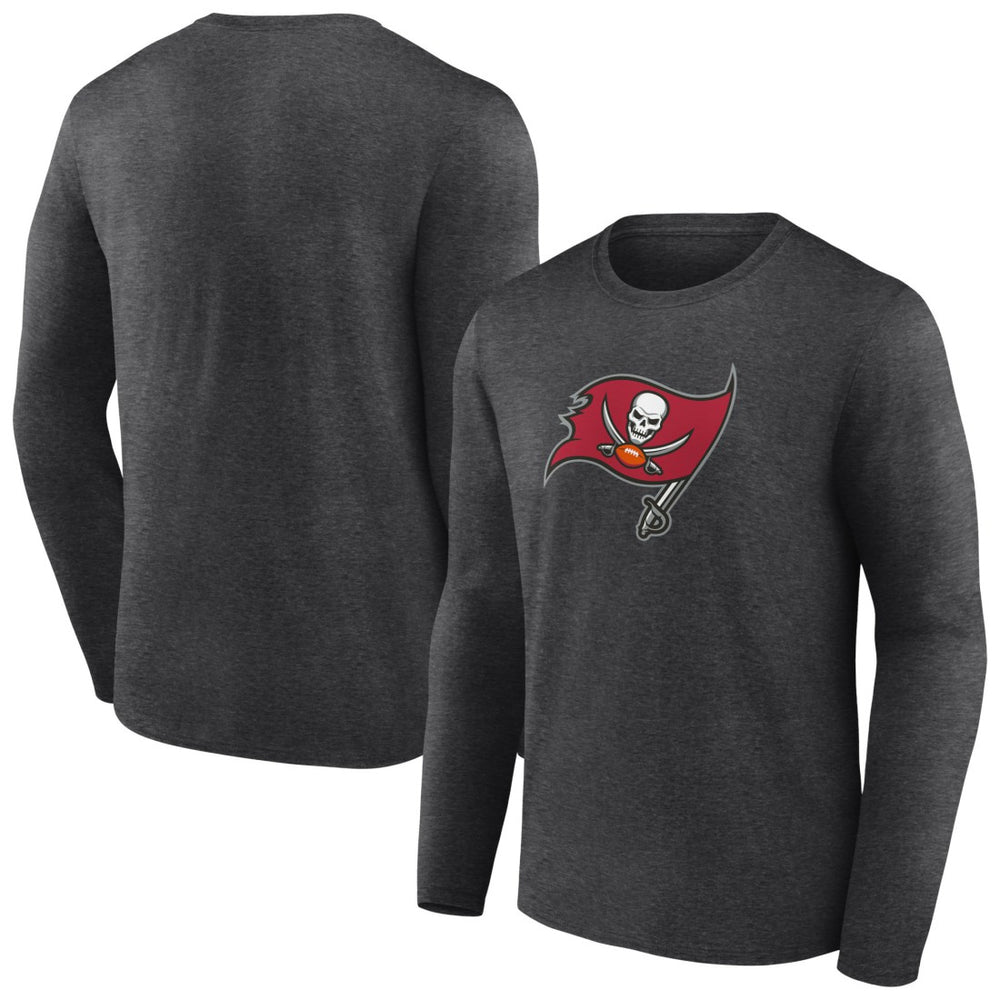 Tampa Bay Buccaneers Primary Team Logo Long Sleeve T-Shirt - Charcoal T-shirts