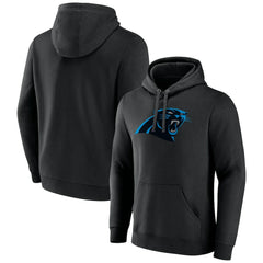 Carolina Panthers Primary Logo Fitted Pullover Hoodie - Black Hoodies