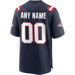 New England Patriots Custom Game Jersey - Navy Jerseys