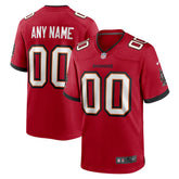 Men's Red Tampa Bay Buccaneers Team Custom Game Jersey