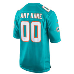 Miami Dolphins Custom Game Jersey - Aqua Jerseys