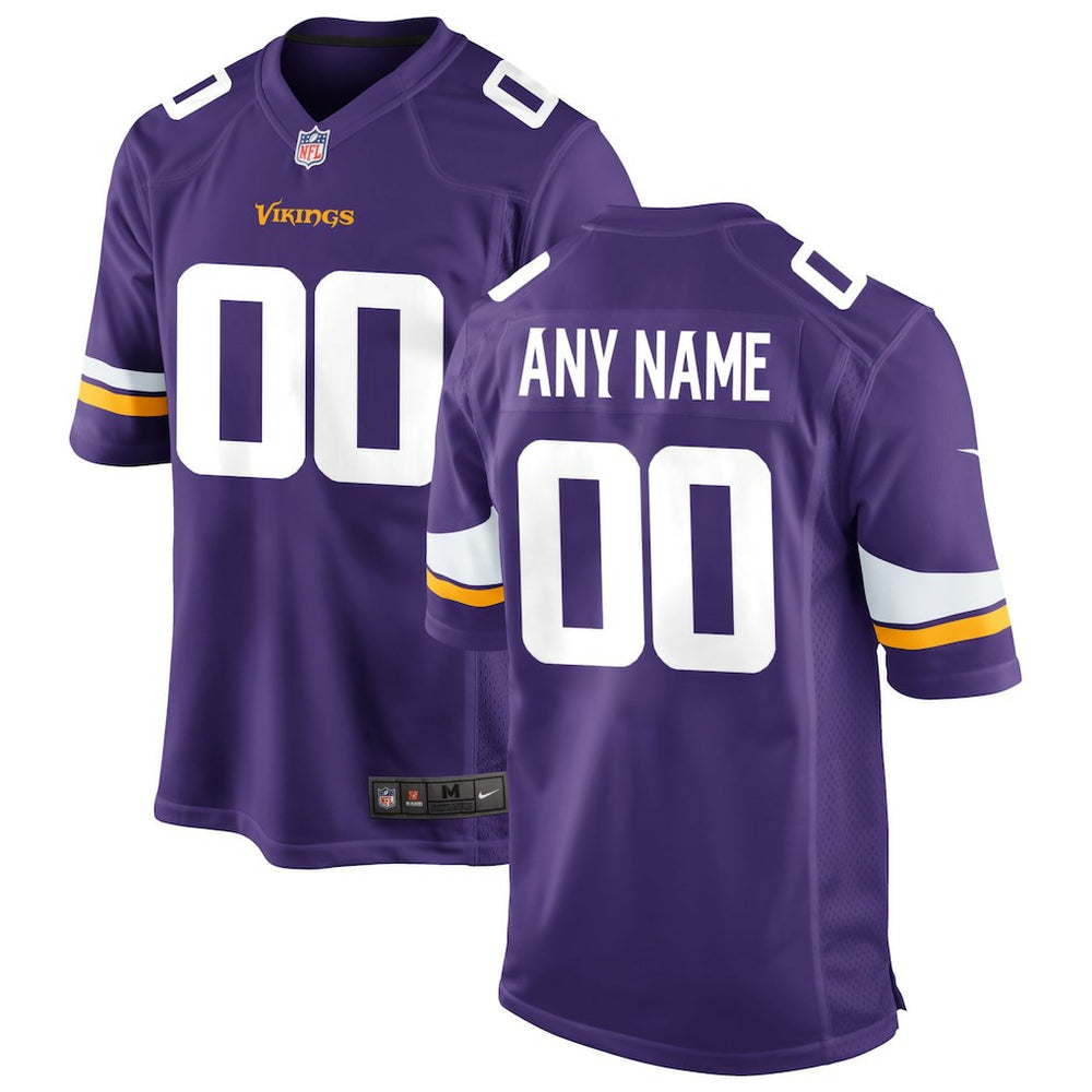 Minnesota Vikings Custom Game Jersey - Purple Jerseys
