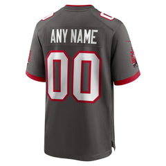 Tampa Bay Buccaneers Alternate Custom Game Jersey - Pewter Jerseys