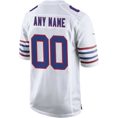 Buffalo Bills Alternate Custom Game Jersey - White Jerseys