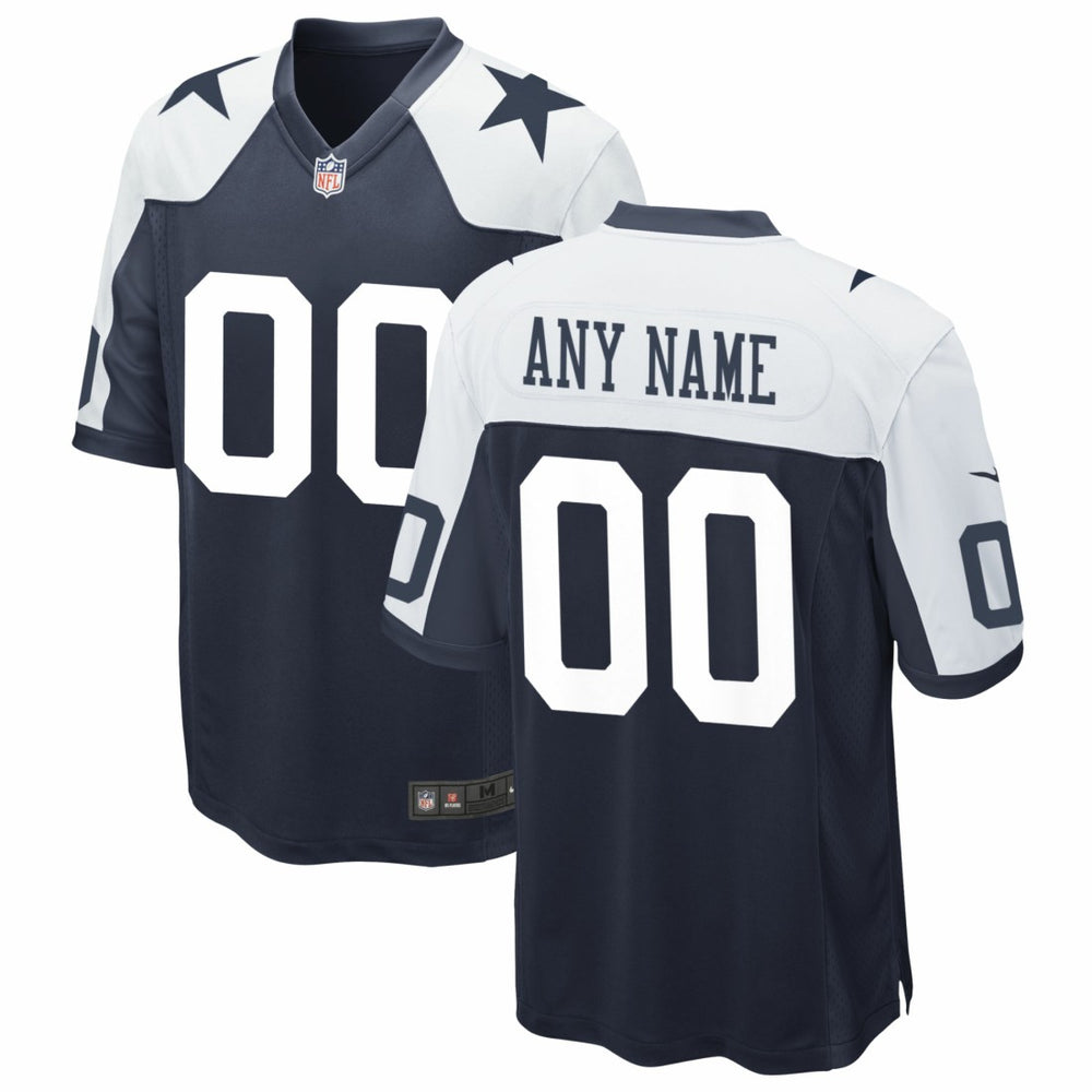 Dallas Cowboys Alternate Custom Game Jersey - Navy Jerseys