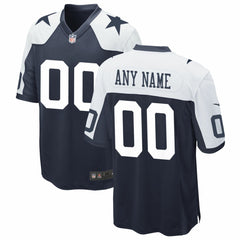 Dallas Cowboys Alternate Custom Game Jersey - Navy Jerseys
