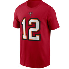 Tom Brady Tampa Bay Buccaneers Name & Number T-Shirt - Red T-shirts