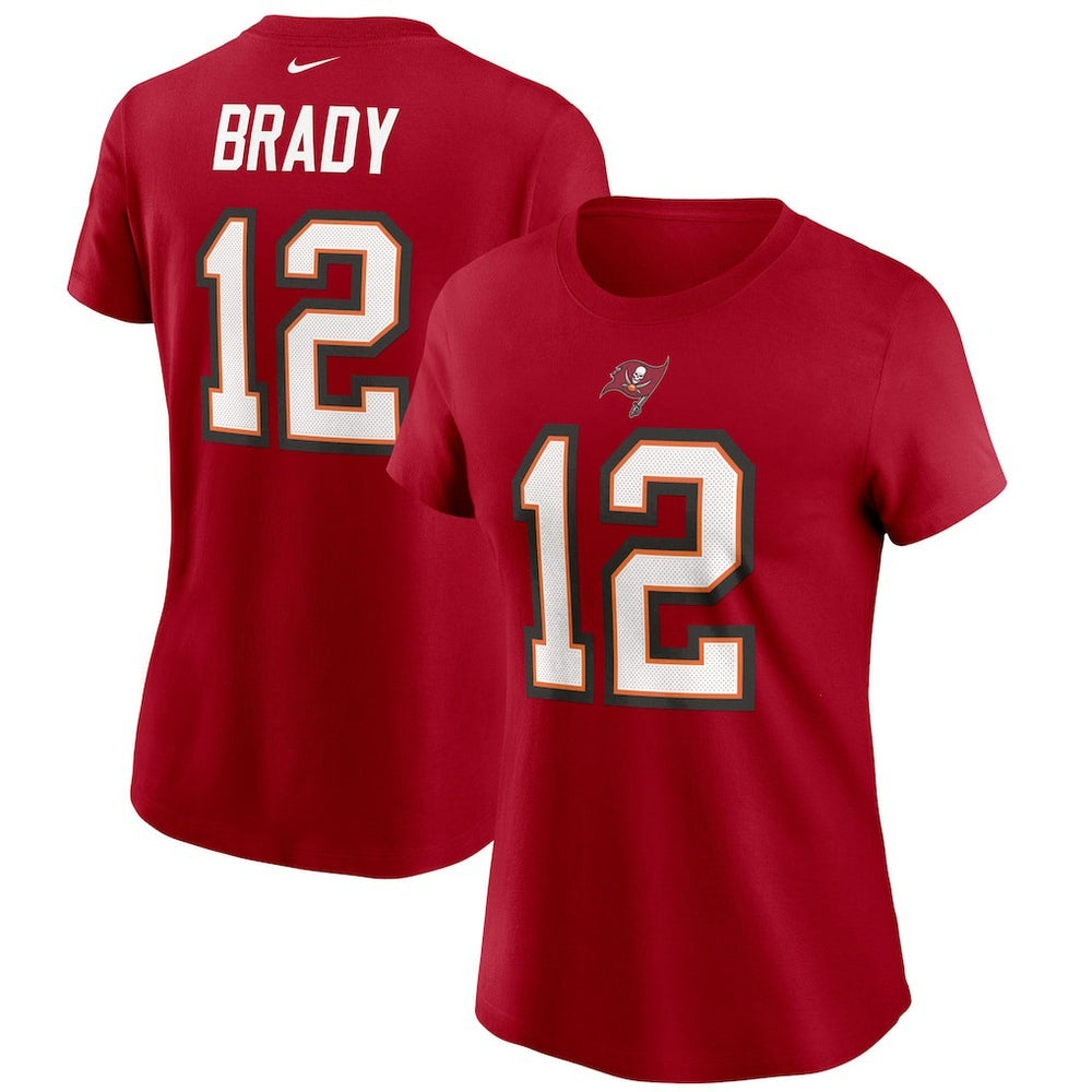 Tom Brady Tampa Bay Buccaneers Women's Name & Number T-Shirt - Red T-shirts