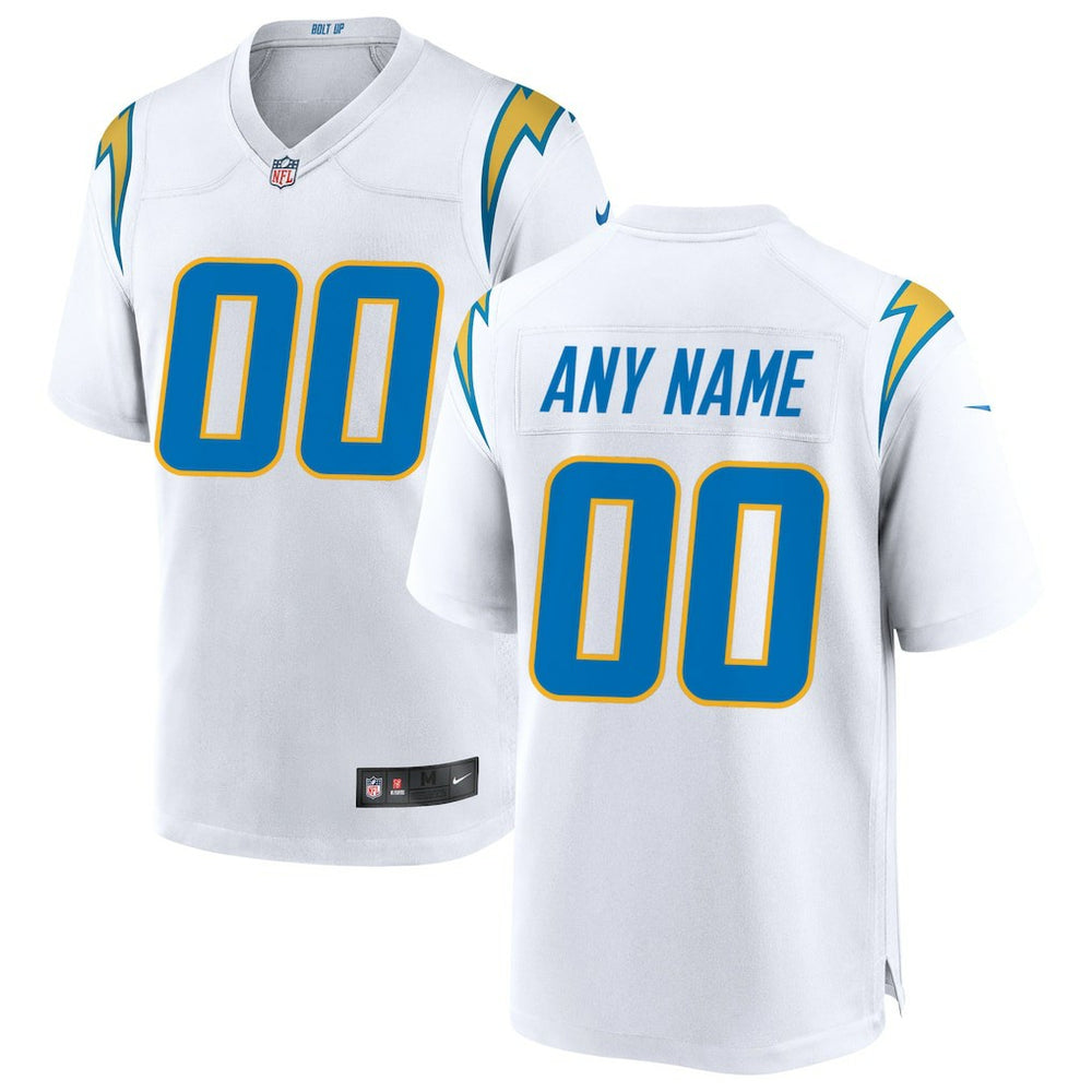 Los Angeles Chargers Custom Game Jersey - White Jerseys
