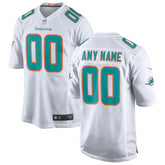 Miami Dolphins Custom Game Jersey - White Jerseys