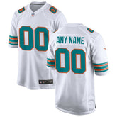 Miami Dolphins Alternate Custom Game Jersey - White Jerseys