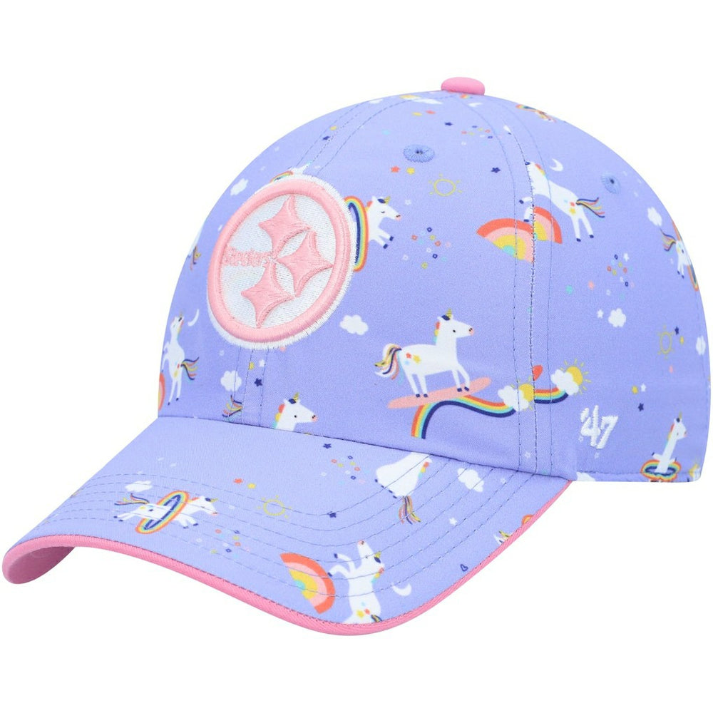Pittsburgh Steelers '47 Girls Preschool Unicorn Clean Up Adjustable Hat - Purple Hats