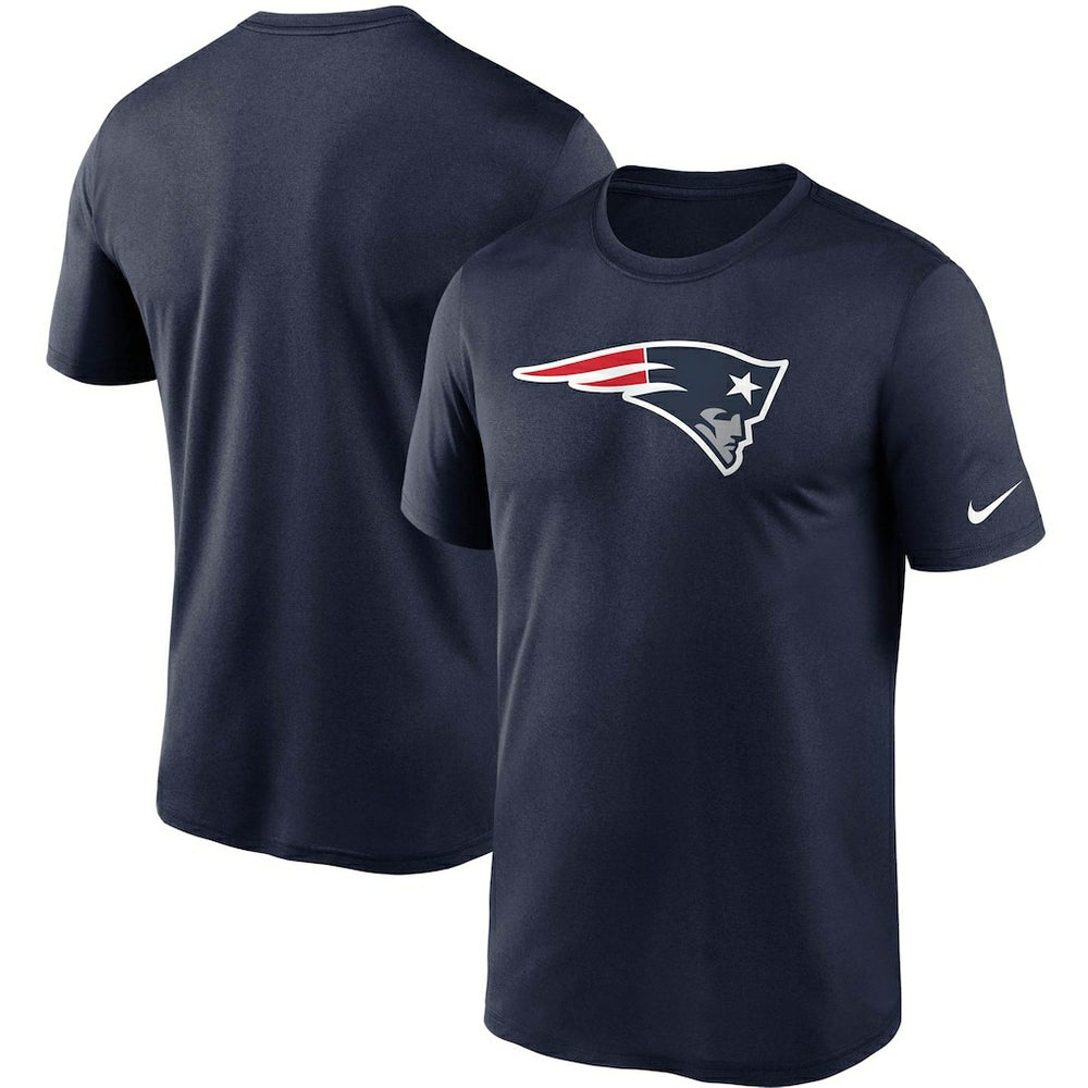 New England Patriots Logo Essential Legend Performance T-Shirt - Navy T-shirts