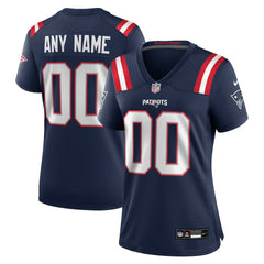 New England Patriots Women's Custom Game Jersey - Navy Jerseys