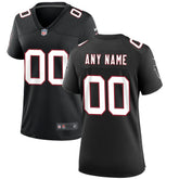 Atlanta Falcons Women's Throwback Custom Game Jersey - Black Jerseys