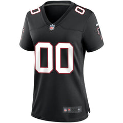 Atlanta Falcons Women's Throwback Custom Game Jersey - Black Jerseys