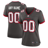 Tampa Bay Buccaneers Women's Alternate Custom Game Jersey - Pewter Jerseys