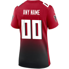 Atlanta Falcons Women's Alternate Custom Game Jersey - Red Jerseys