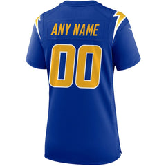 Los Angeles Chargers Women's Alternate Custom Game Jersey - Royal Jerseys