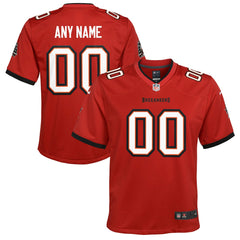 Tampa Bay Buccaneers Youth Custom Game Jersey - Red Jerseys