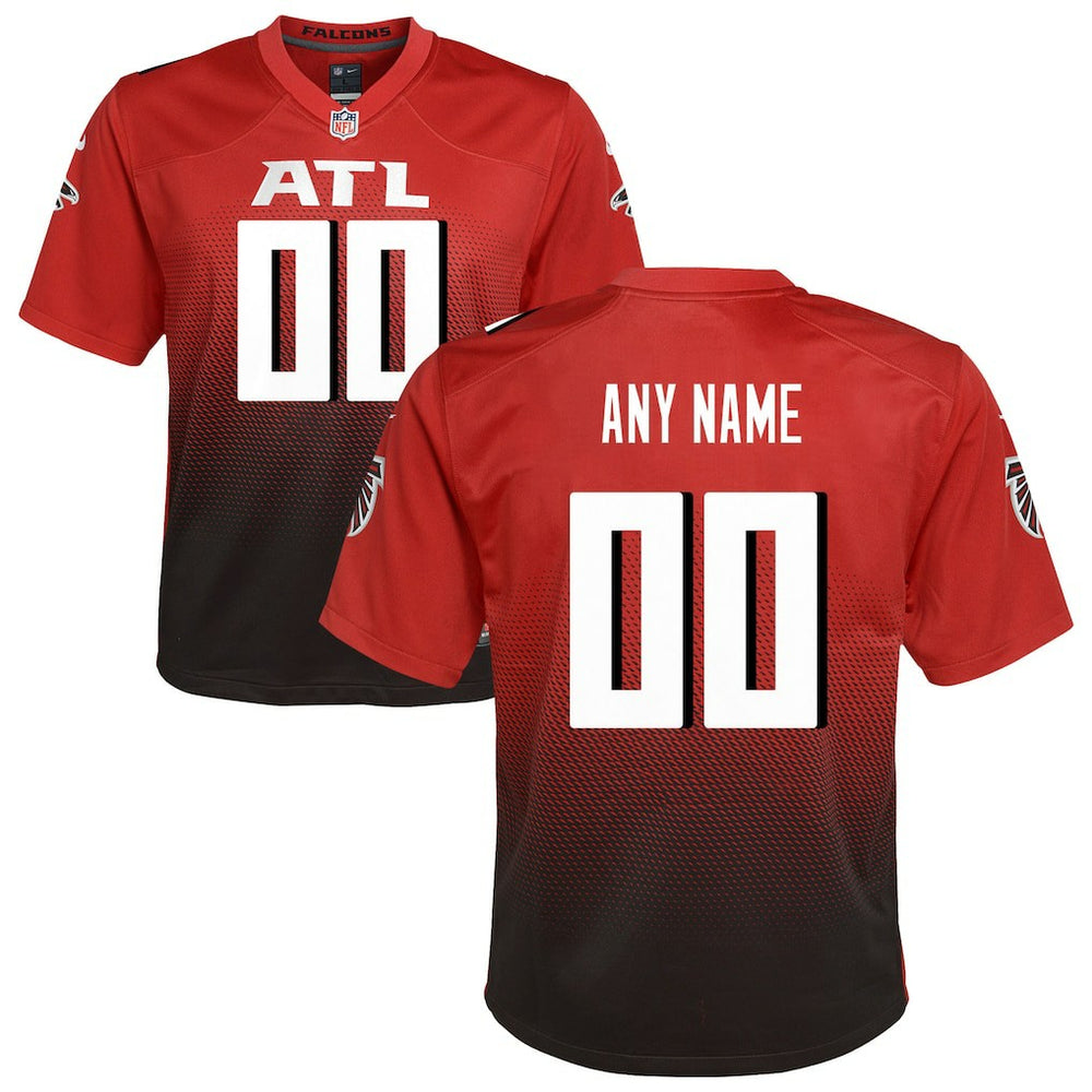 Atlanta Falcons Youth Alternate Custom Game Jersey - Red Jerseys