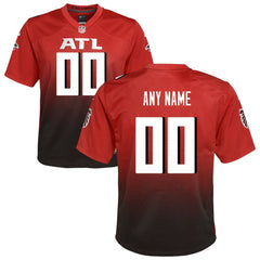 Atlanta Falcons Youth Alternate Custom Game Jersey - Red Jerseys