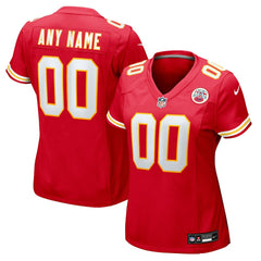 Kansas City Chiefs Women's Custom Game Jersey - Red Jerseys