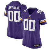 Minnesota Vikings Women's Custom Game Jersey - Purple Jerseys