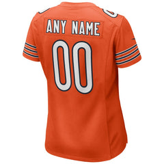 Chicago Bears Women's Alternate Custom Game Jersey - Orange Jerseys