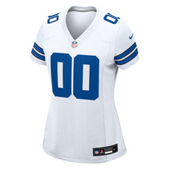 Dallas Cowboys Women's Custom Game Jersey - White Jerseys