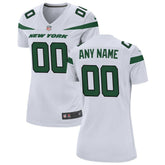 New York Jets Women's Custom Game Jersey - White Jerseys