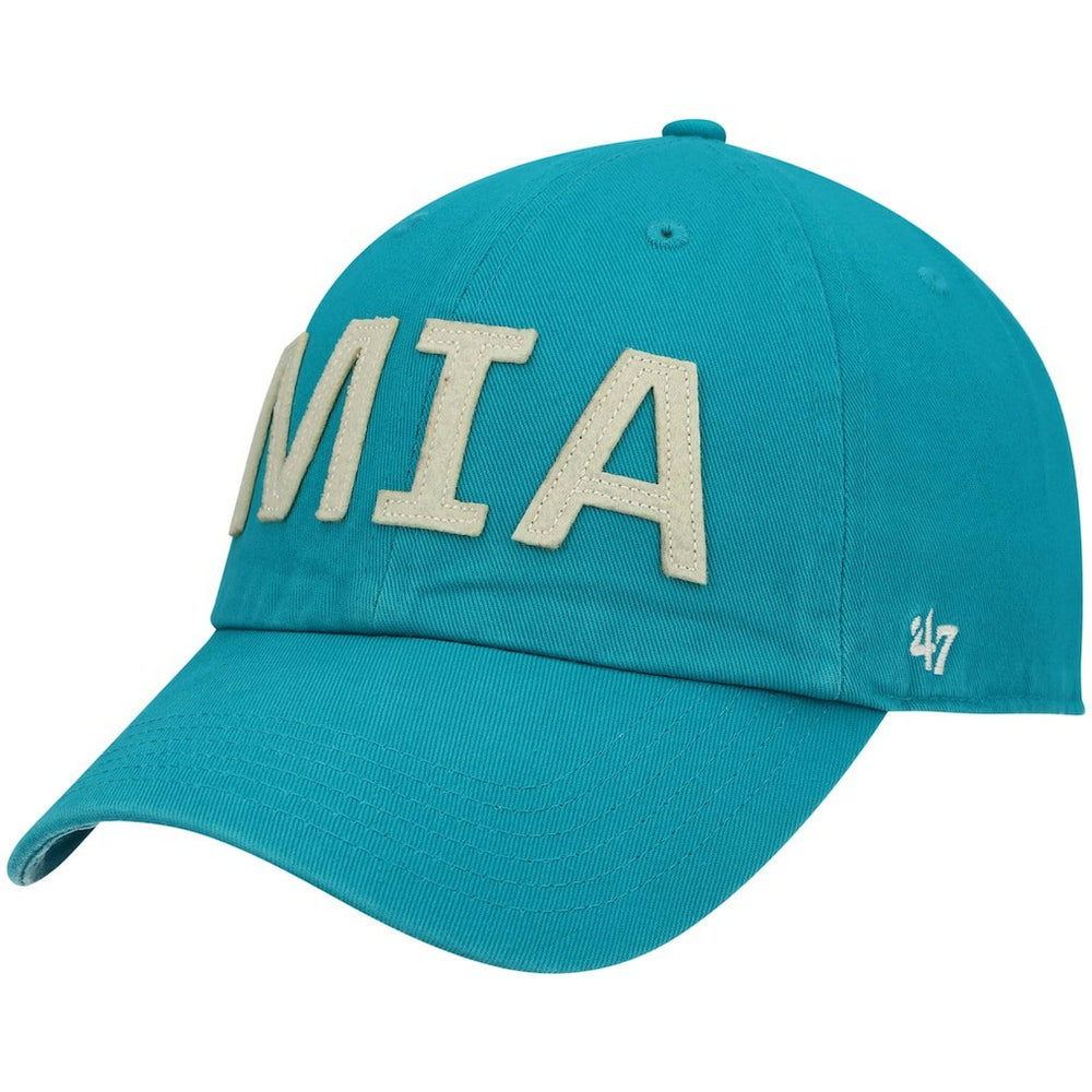 Miami Dolphins '47 Women's Finley Clean Up Adjustable Hat - Aqua Hats
