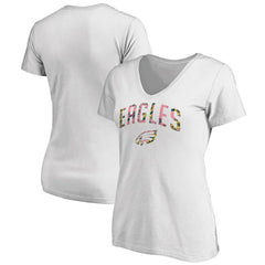 Philadelphia Eagles Women's Floral Arch T-Shirt - White T-shirts