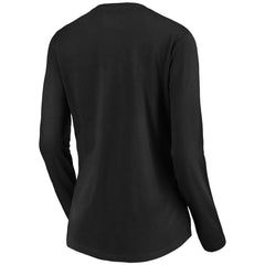 Atlanta Falcons Women's Primary Logo Long Sleeve T-Shirt - Black T-shirts