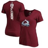 Nathan MacKinnon Colorado Avalanche Women's Playmaker V-Neck T-Shirt - Garnet | US 3908194