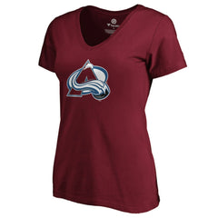 Nathan MacKinnon Colorado Avalanche Women's Playmaker V-Neck T-Shirt - Garnet | US 3908194