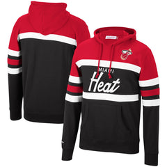 Miami Heat Head Coach Pullover Hoodie Red/Black - Mitchell & Ness