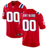 New England Patriots Alternate Custom Jersey - Red Jerseys