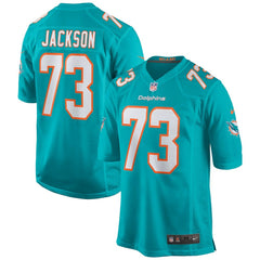Austin Jackson Miami Dolphins Game Jersey - Aqua Jerseys