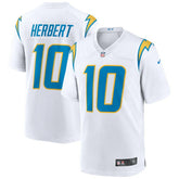 Justin Herbert Los Angeles Chargers Game Jersey - White Jerseys