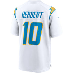 Justin Herbert Los Angeles Chargers Game Jersey - White Jerseys