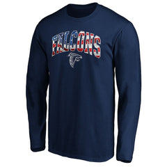 Atlanta Falcons Banner Wave Long Sleeve T-Shirt - Navy T-shirts