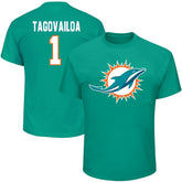Tua Tagovailoa Miami Dolphins Big & Tall Player Name & Number T-Shirt - Aqua T-shirts
