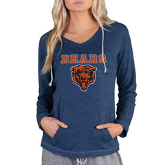 Chicago Bears Concepts Sport Women's Mainstream Tri-Blend Raglan Hoodie V-Neck Top - Navy Hoodies