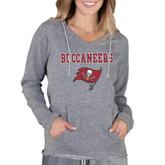 Tampa Bay Buccaneers Concepts Sport Women's Mainstream Tri-Blend Raglan Hoodie V-Neck Top - Gray Hoodies