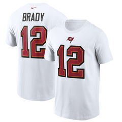 Tom Brady Tampa Bay Buccaneers Name & Number T-Shirt - White T-shirts