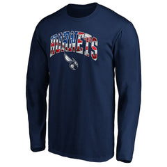 Charlotte Hornets Banner Wave Long Sleeve T-Shirt Navy