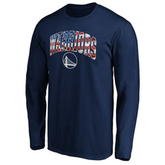 Golden State Warriors Banner Wave Long Sleeve T-Shirt Navy