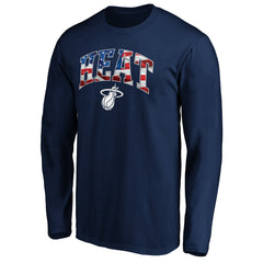 Miami Heat Banner Wave Long Sleeve T-Shirt Navy